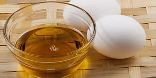 Eggs with oil for the preparation of a healing ointment