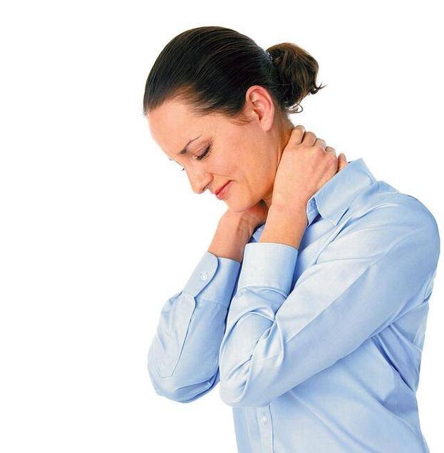 Headache in a woman on the background of chest osteochondrosis